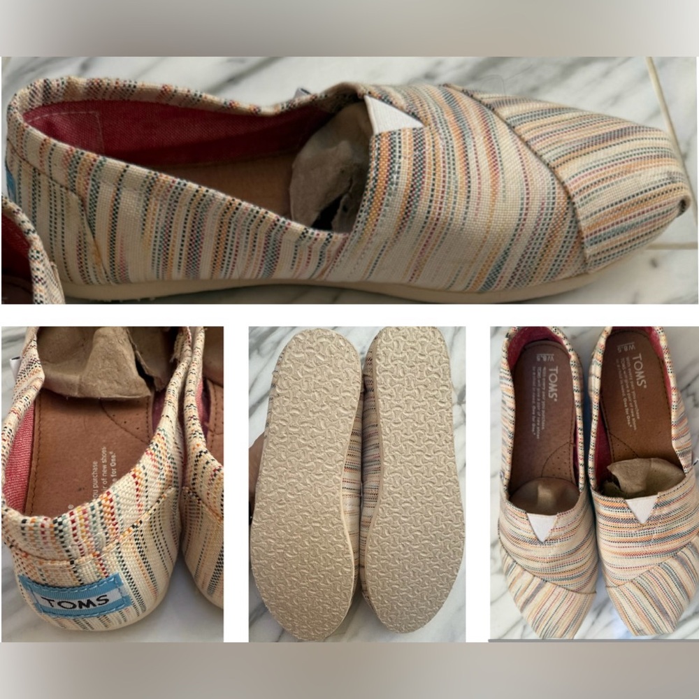 TOMS CLASSICS MULTI COLOR SLIP ON COMPHY SHOES